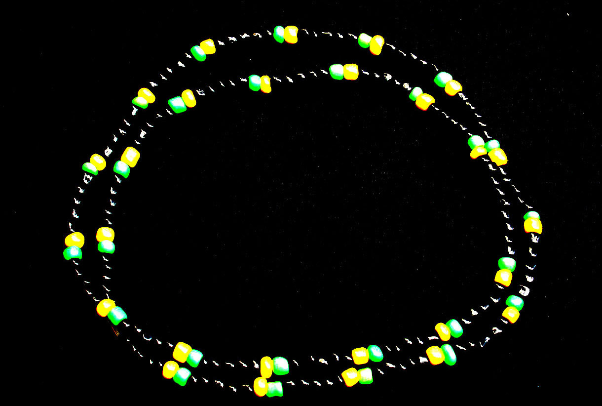 Black Green and Gold Beads