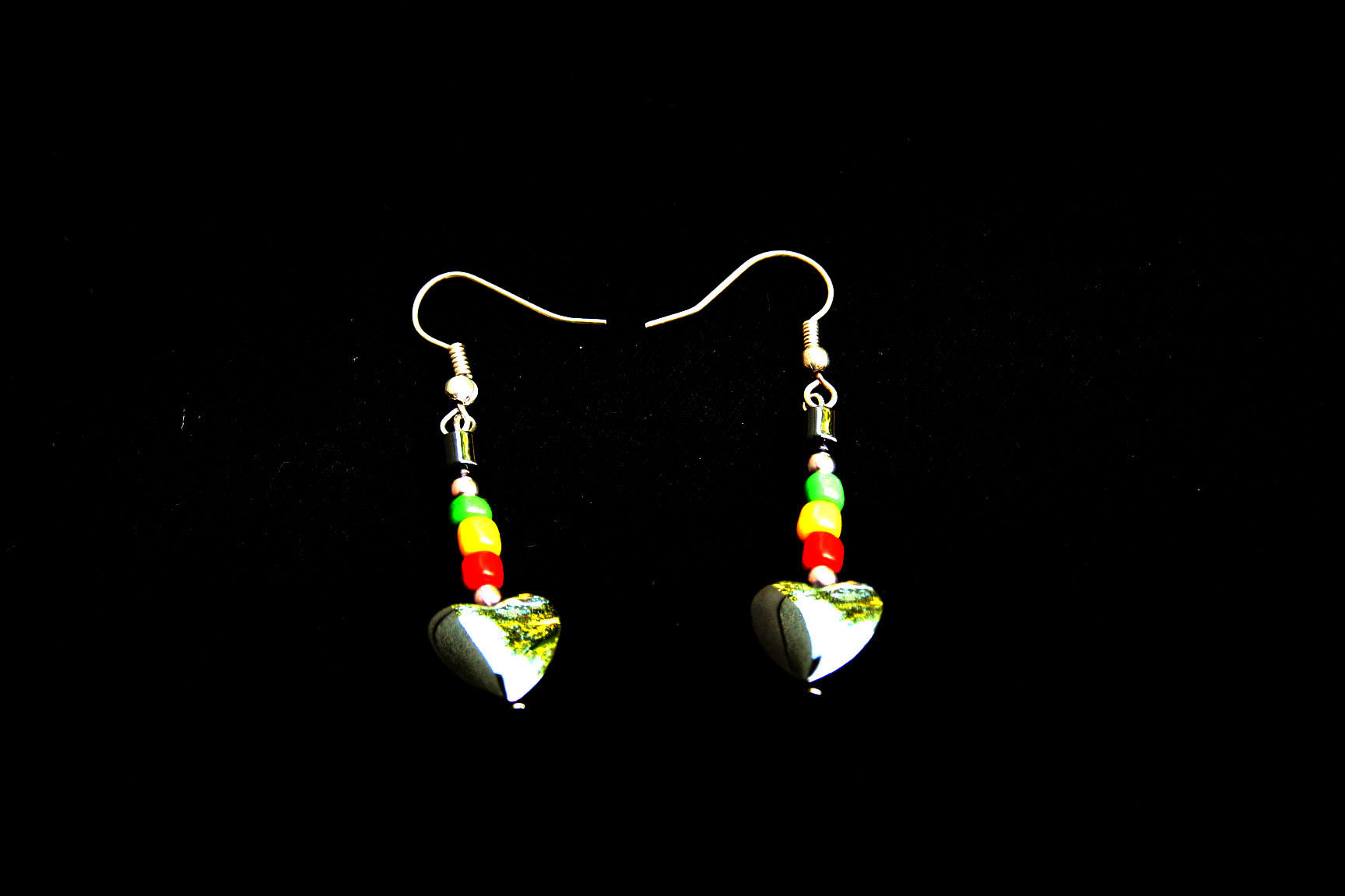 Red Gold Green Ear Rings