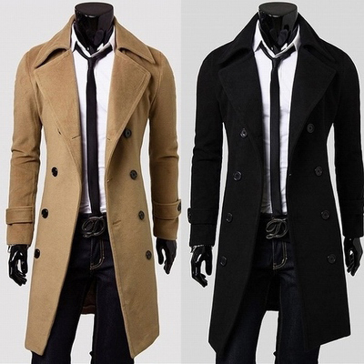 Hot Selling Custom fit Plus Size Wool Men Coat